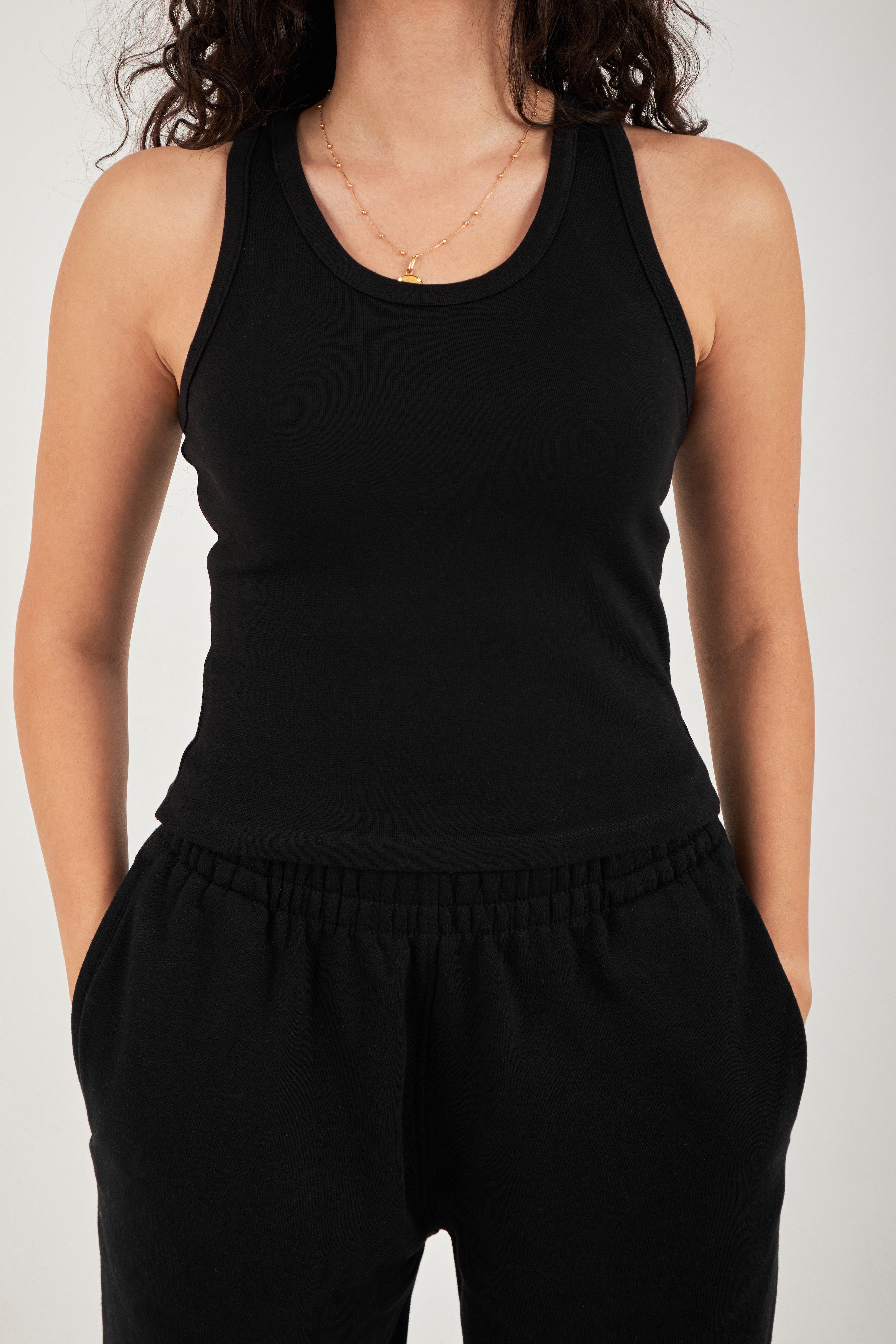 Ribbed Thick Strap Basic Top